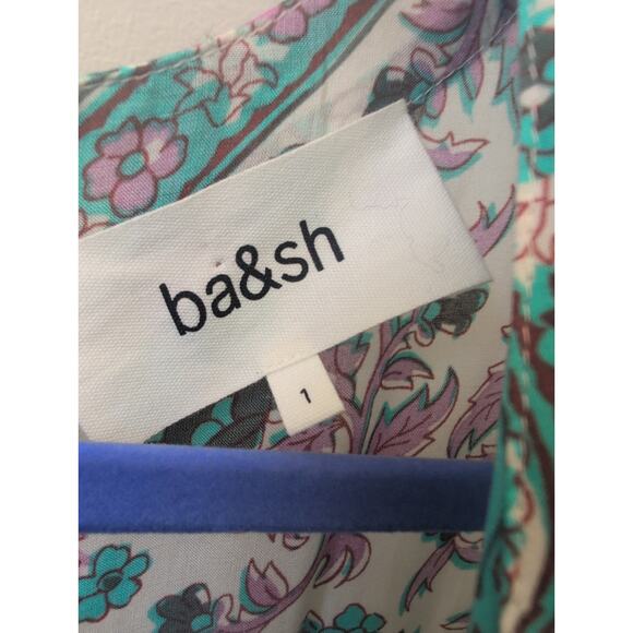 ba&sh Falba Blue Green Floral Print Maxi Sundress size 1 ( Small) - Picture 3 of 6